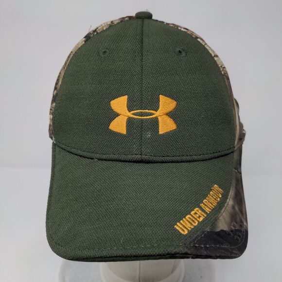 Under Armour Fitted Hat Camouflage L/XL Embroidered Hunting Outdoor - Picture 2 of 10